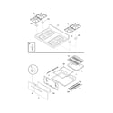 Frigidaire FGF328GSX top/drawer diagram