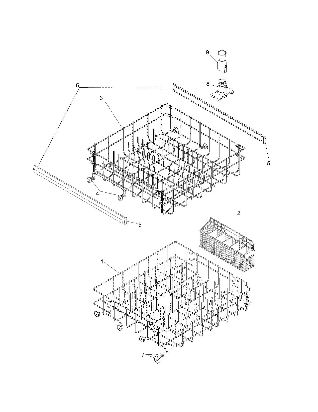 Kenmore 58714114401 racks diagram