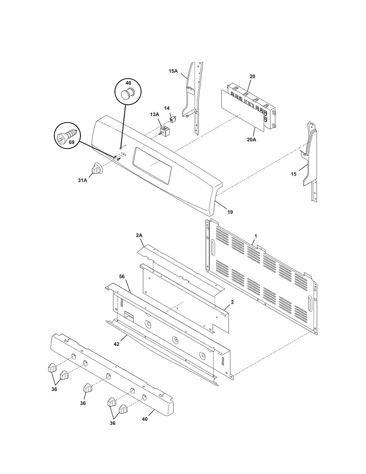 Kenmore 79078823400 backguard diagram