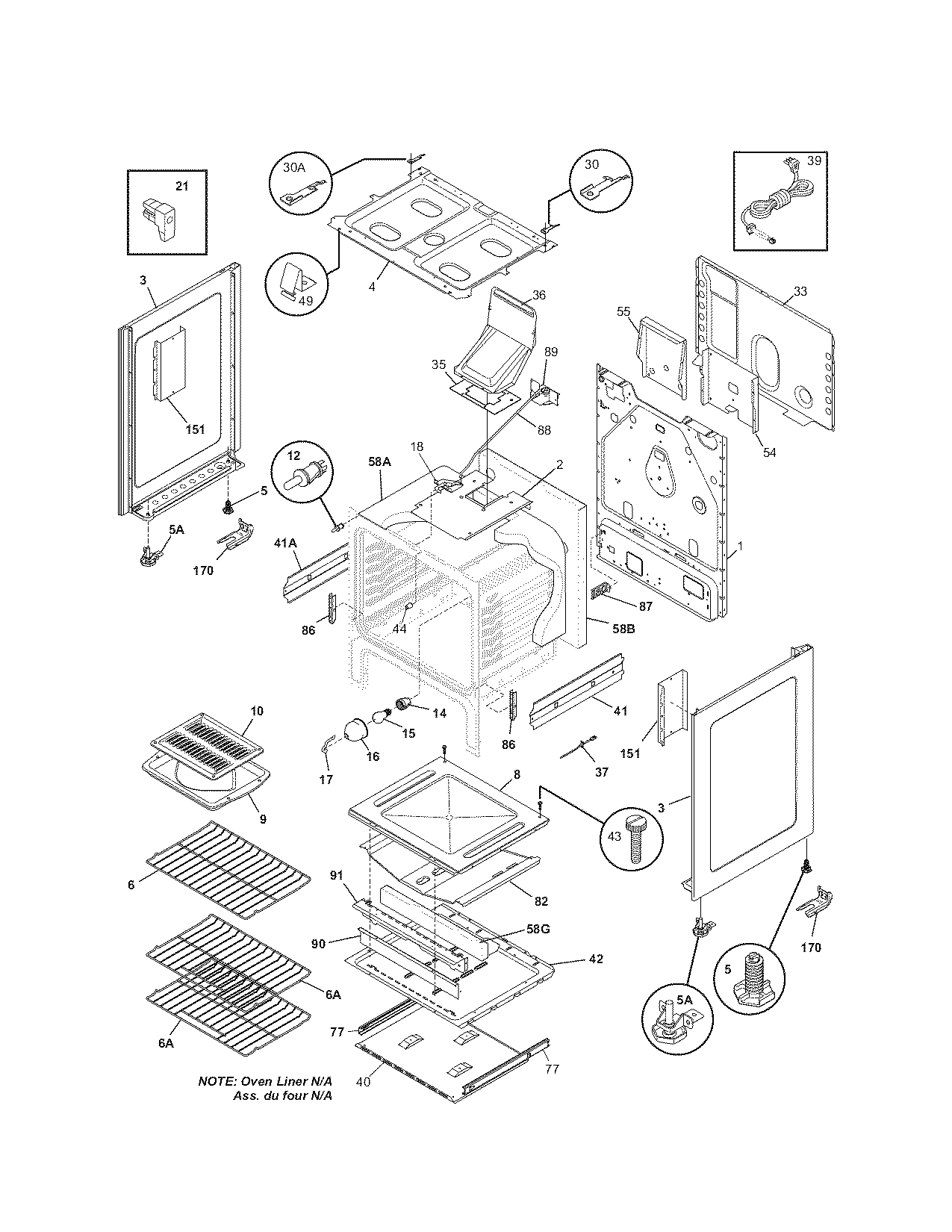 Kenmore 79078813401 body diagram