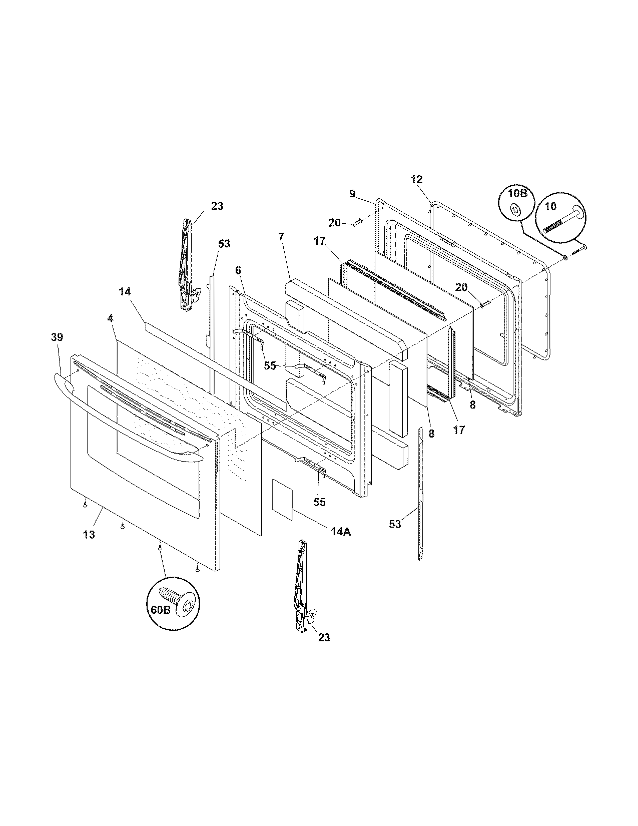 Kenmore 79078823405 door diagram