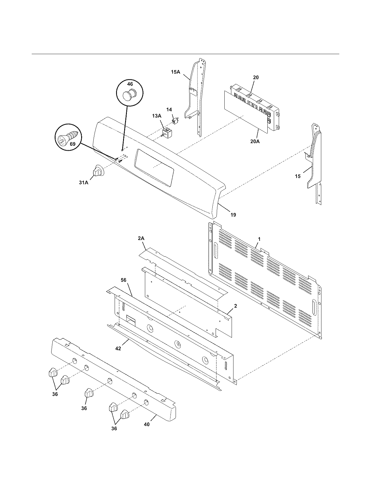 Kenmore 79078823407 backguard diagram