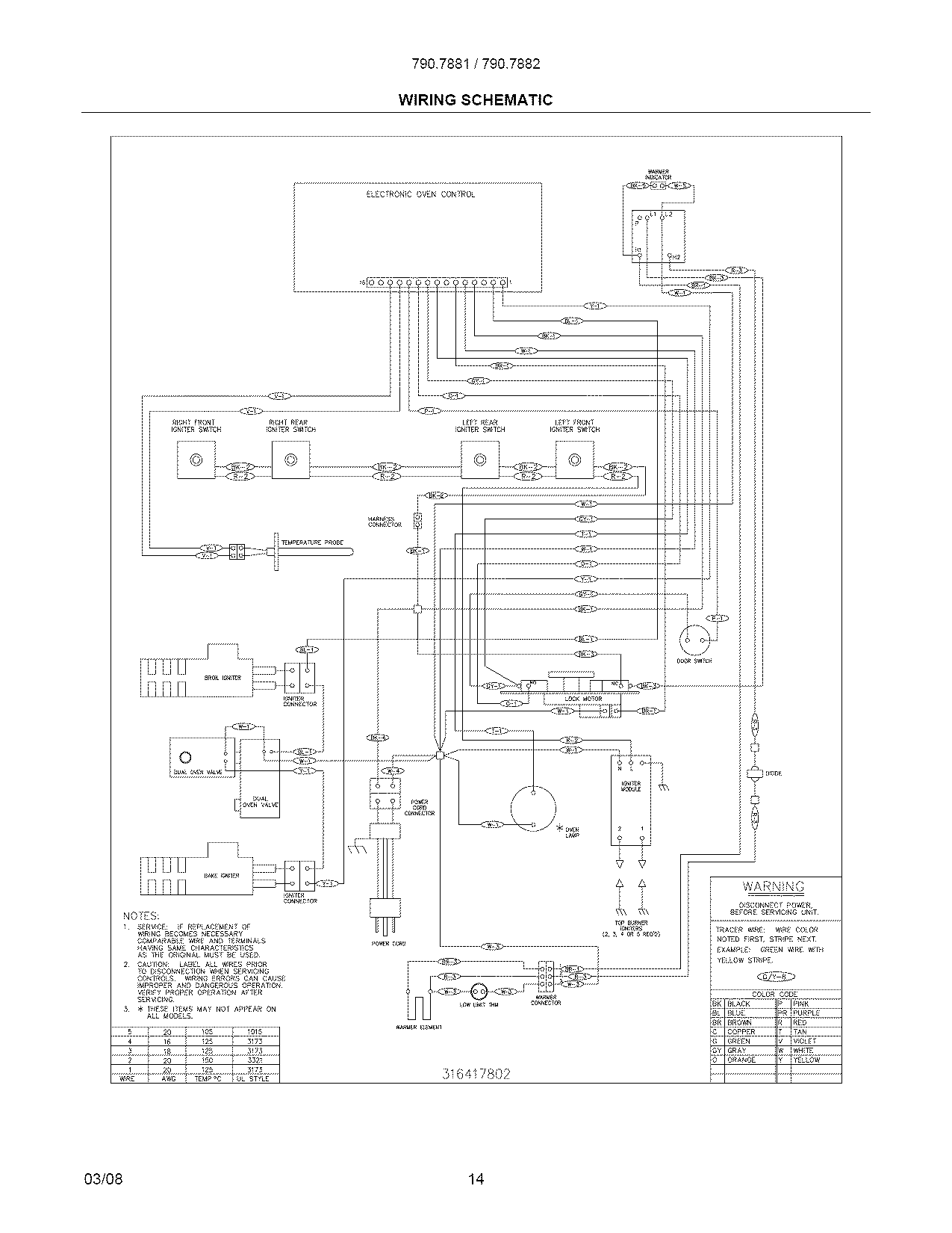 Kenmore 79078823407 wiring schematic diagram