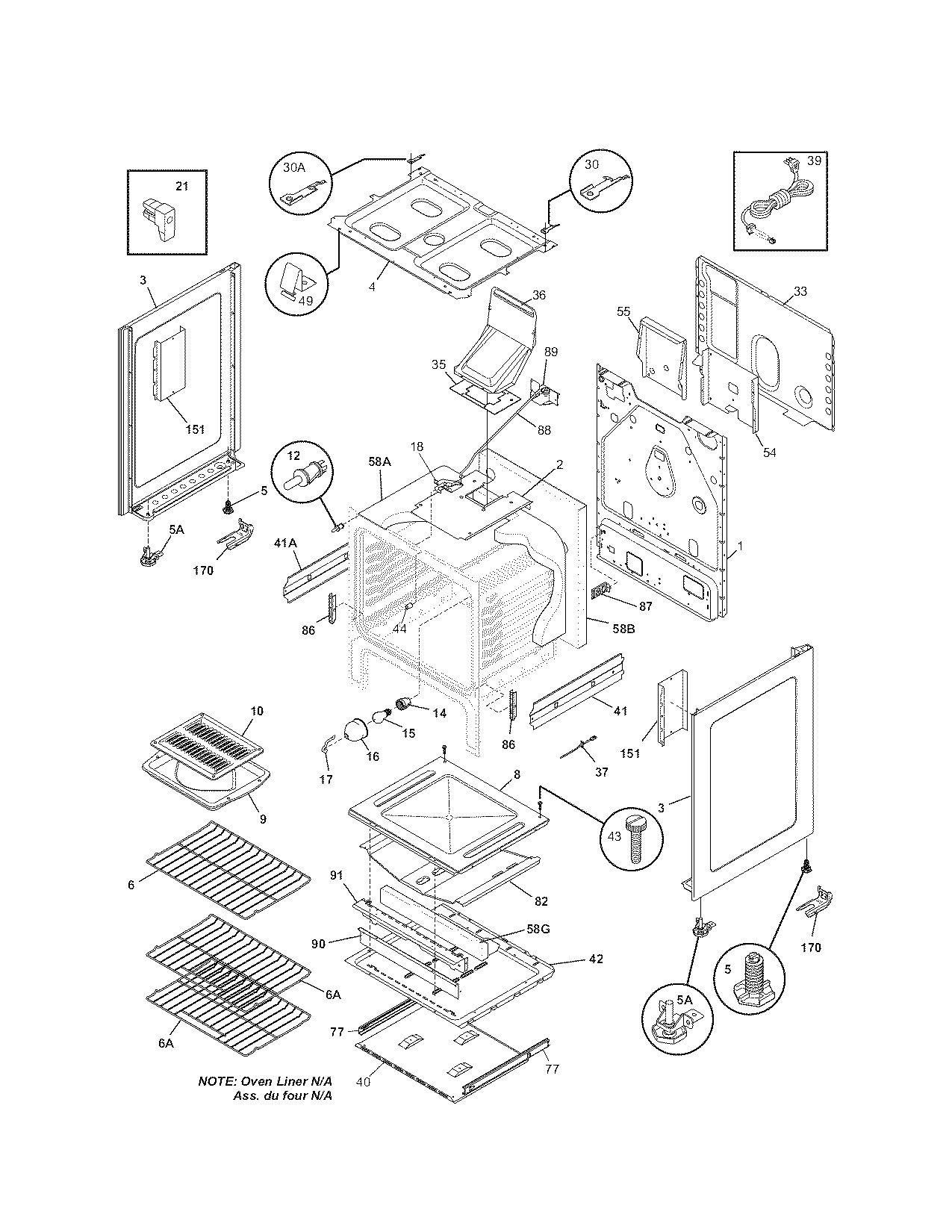 Kenmore 79078822402 body diagram