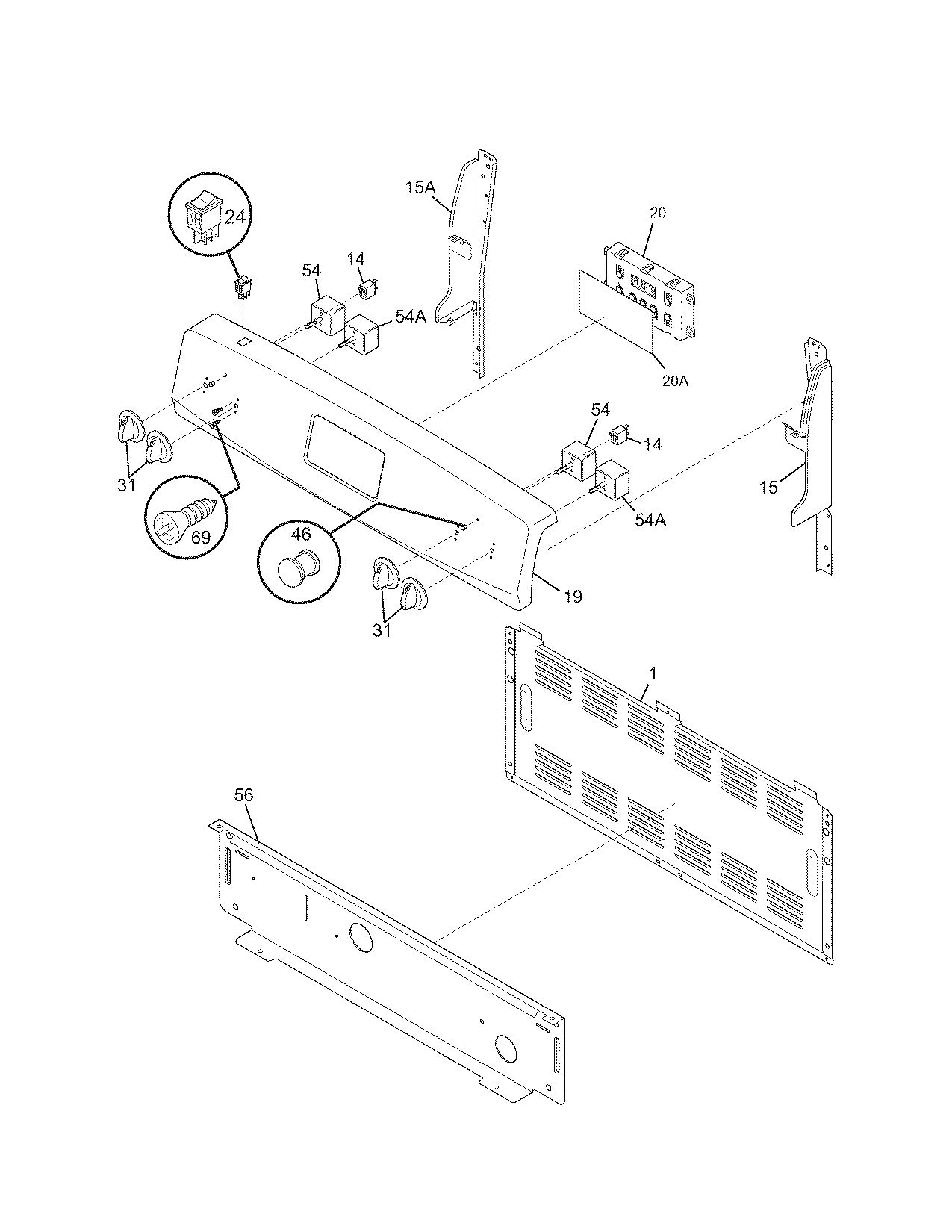 Kenmore 79091074602 backguard diagram