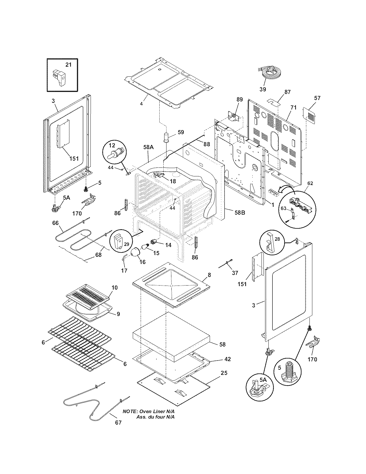 Kenmore 79094044701 body diagram