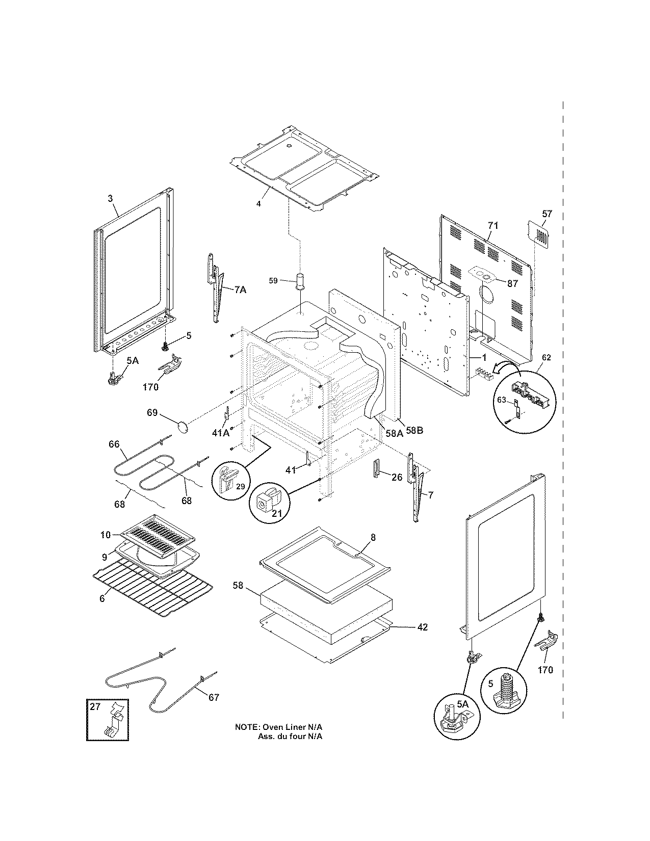 Kenmore 79090820403 body diagram