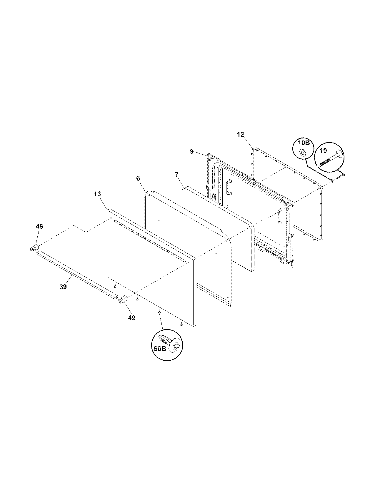 Kenmore 79090820403 door diagram