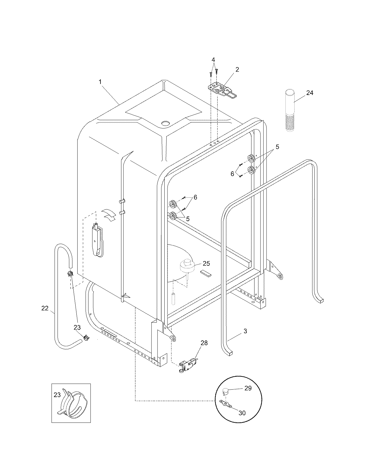 Kenmore 58716102800 tub diagram