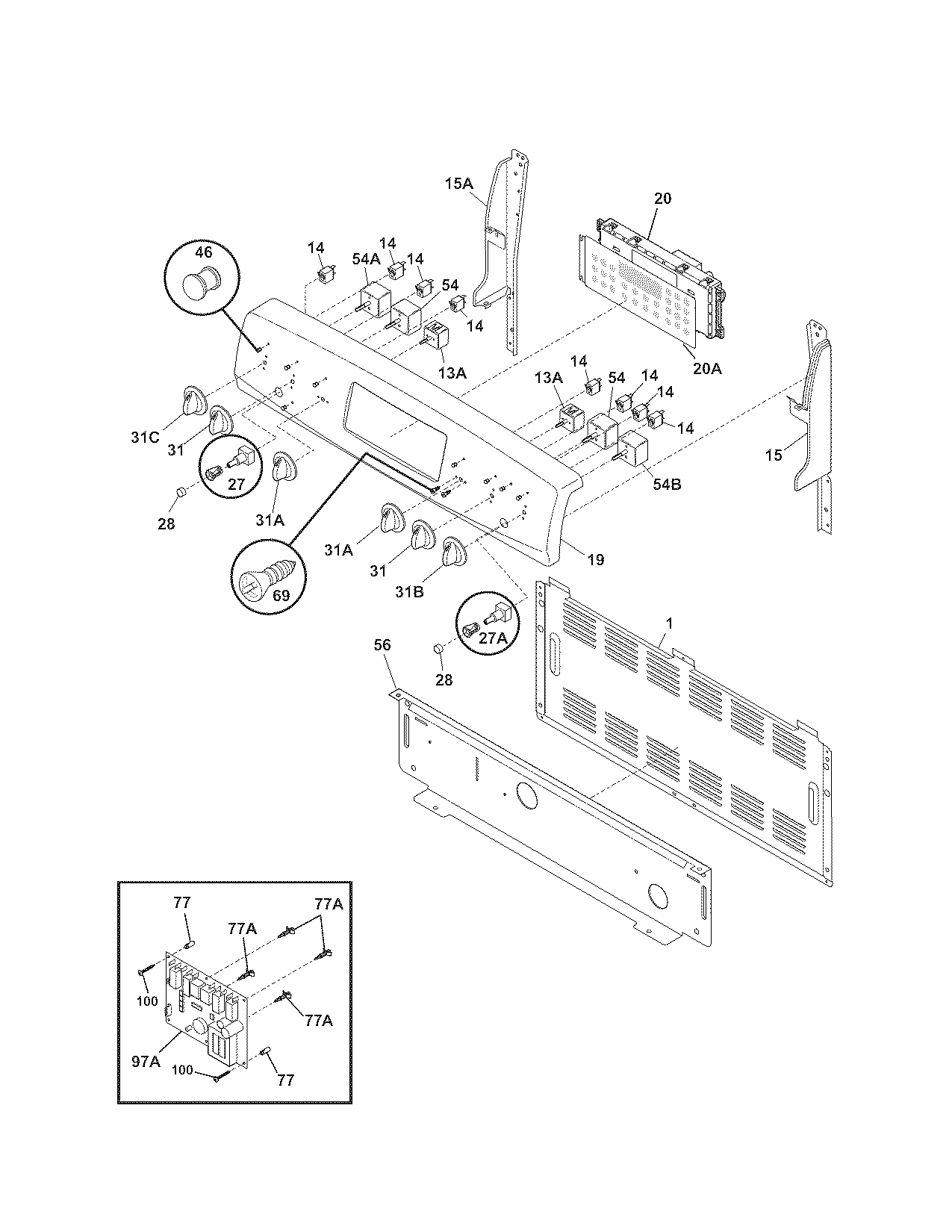 Kenmore 79094472801 backguard diagram
