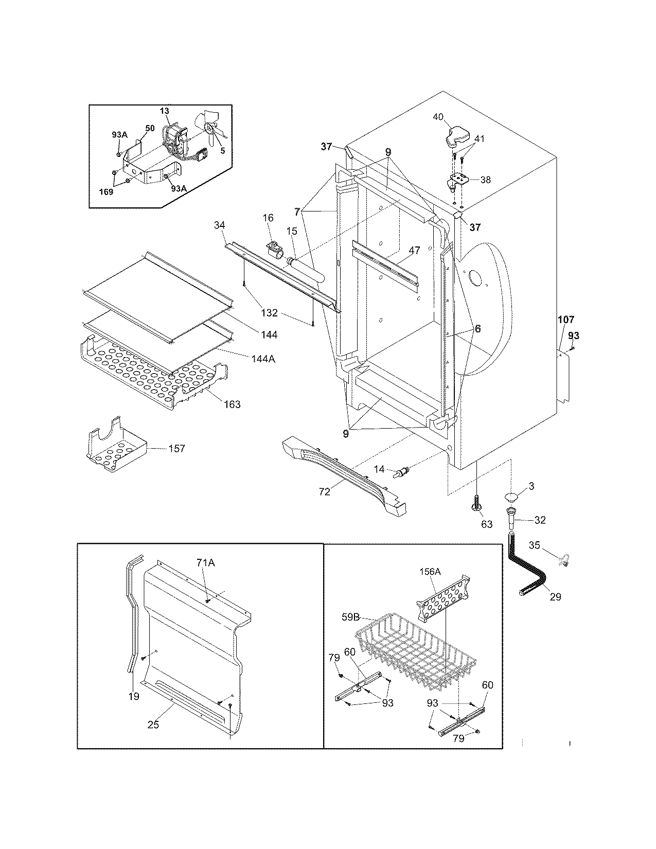 Electrolux EILFU17GS0 cabinet diagram