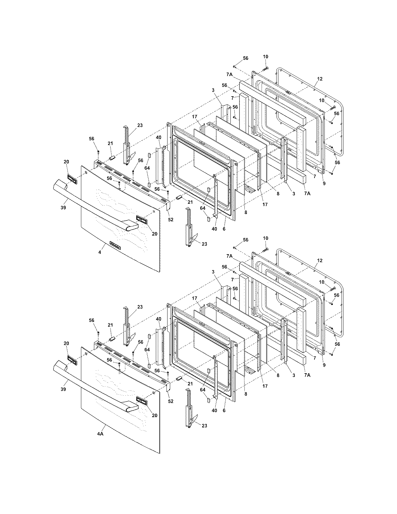 Electrolux EW30EW6CGB1 doors diagram