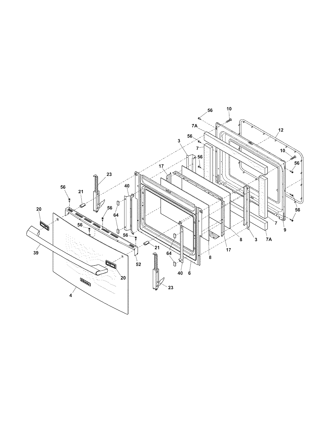 Electrolux EW30EW5CGB1 door diagram