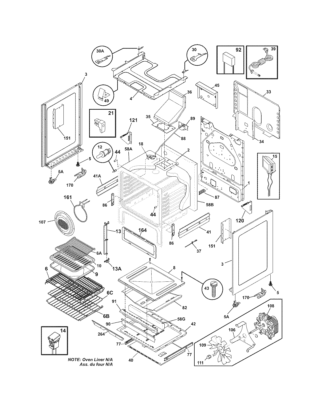 Electrolux EI30GF55GSA body diagram