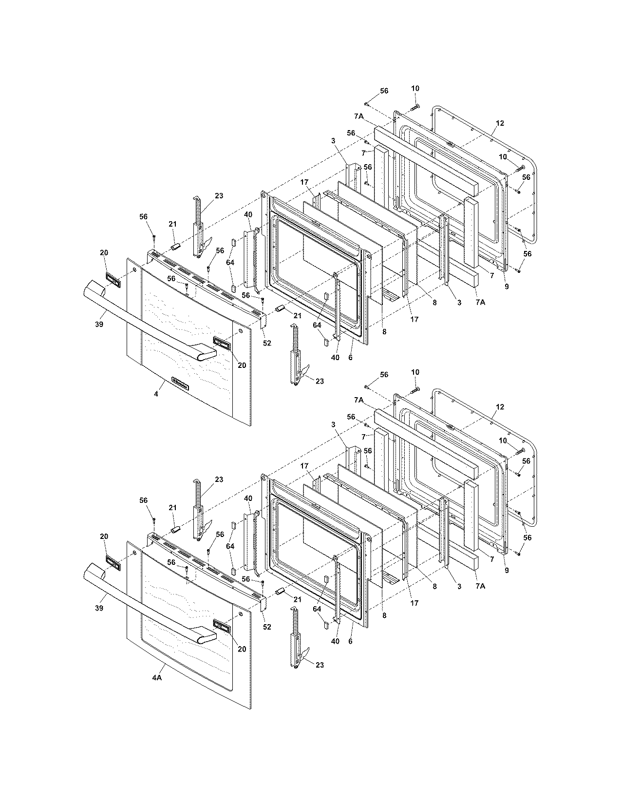 Electrolux EW27EW65GS1 doors diagram