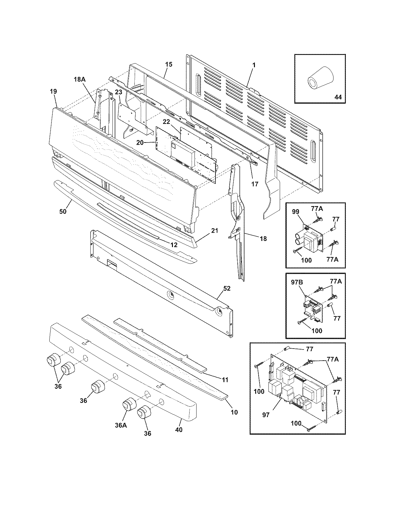 Electrolux EW30GF65GBA backguard diagram