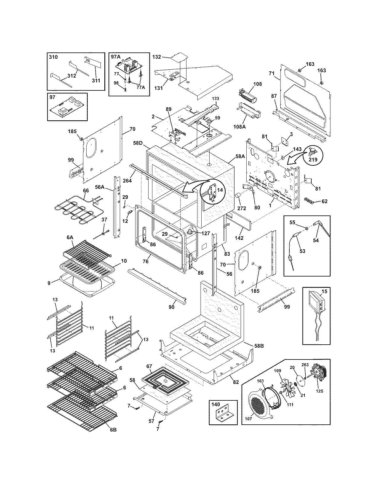 Electrolux EW30EW55GS1 body diagram