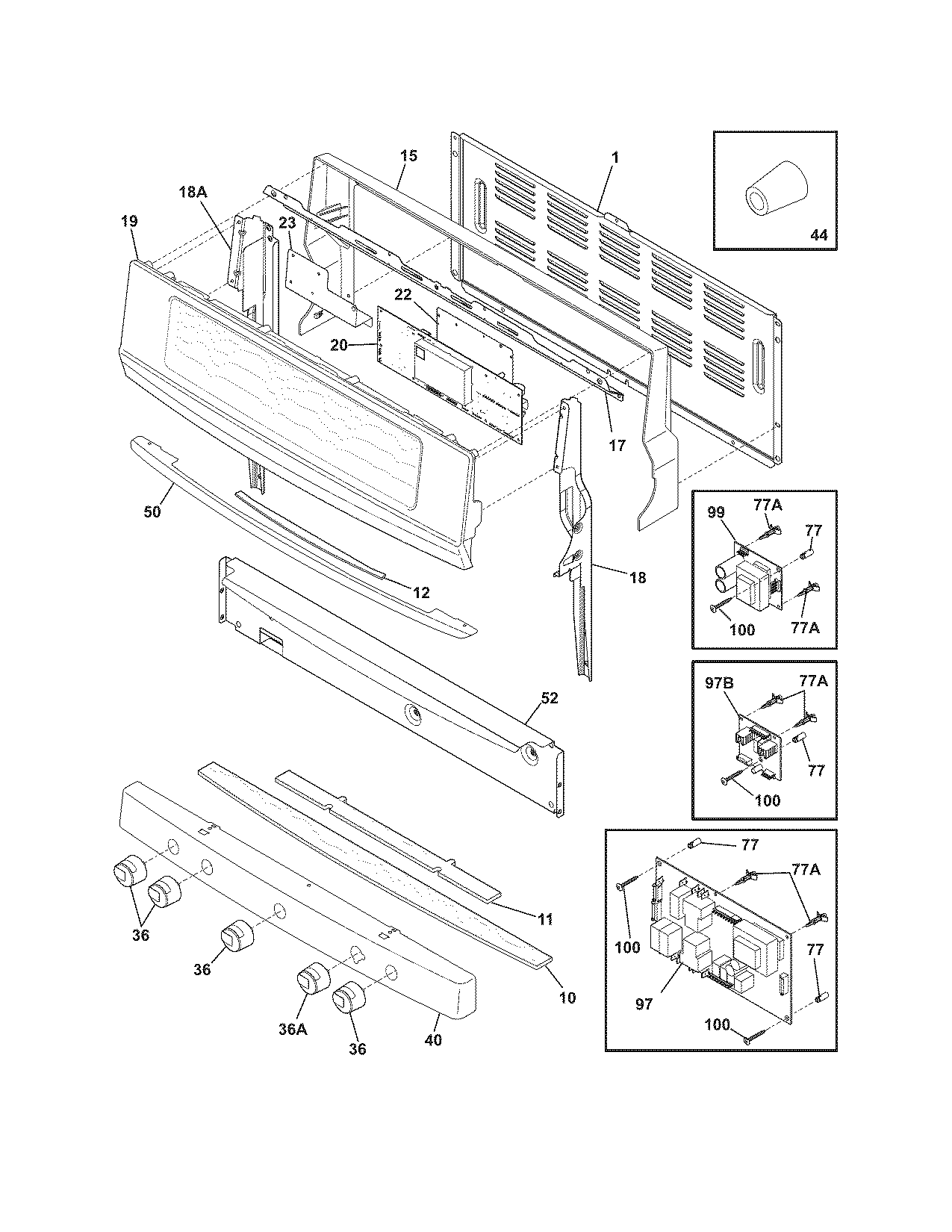 Electrolux EW30GF65GSA backguard diagram