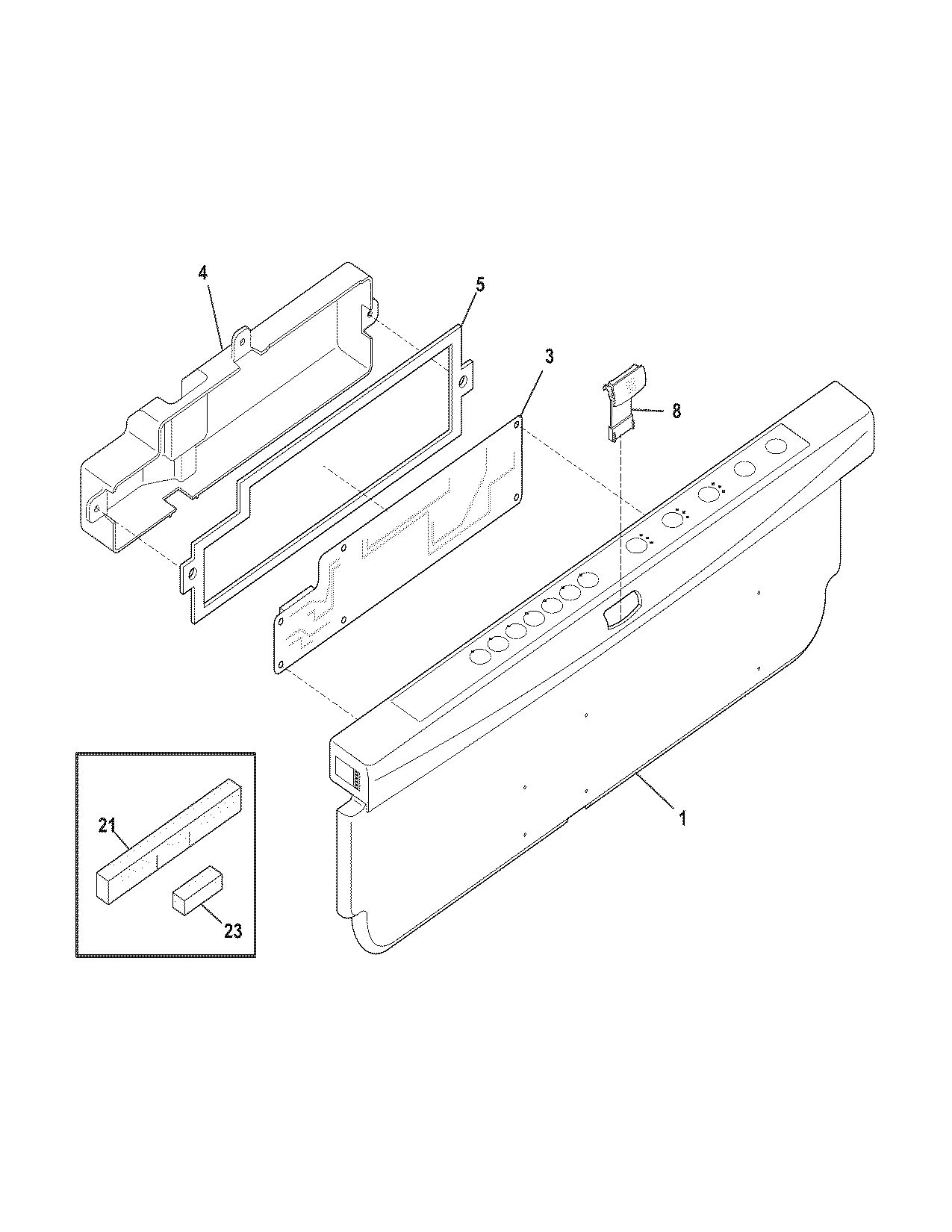 Frigidaire FDB4315LFB0 control panel diagram