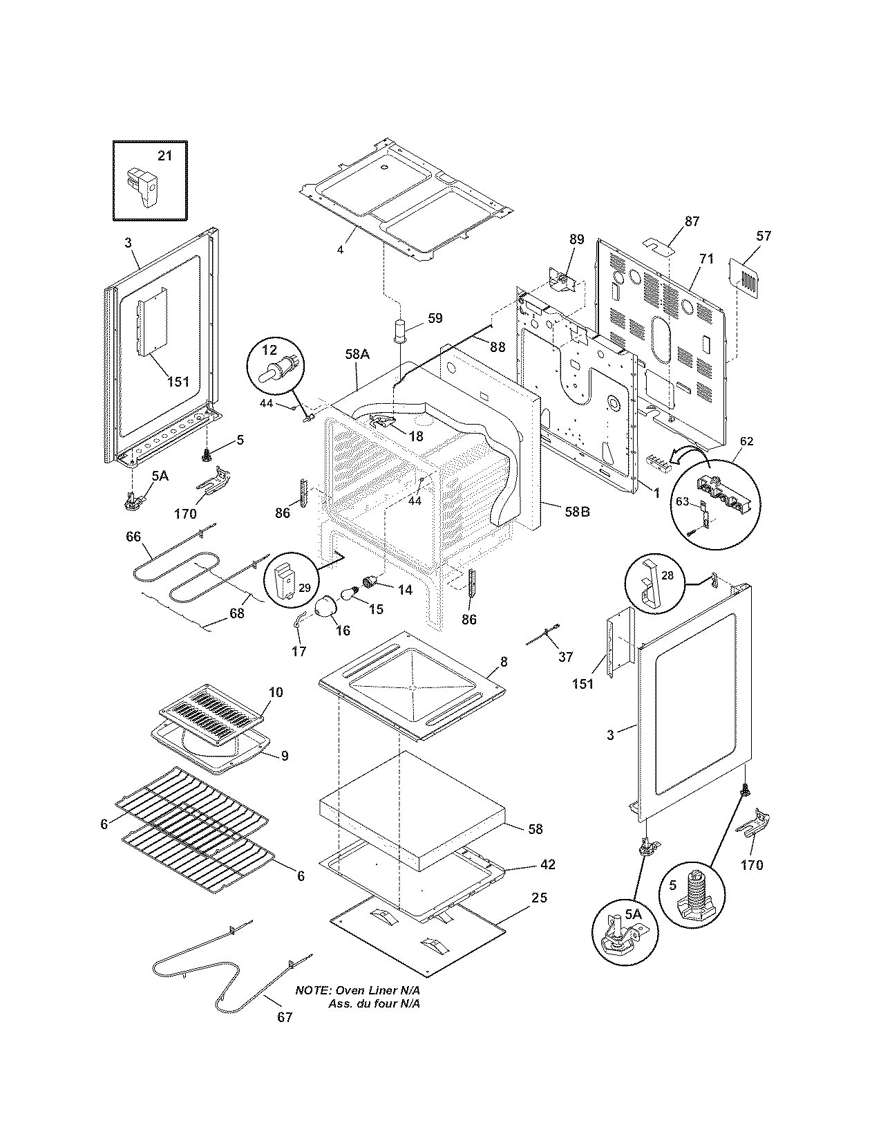 Kenmore 79094038701 body diagram