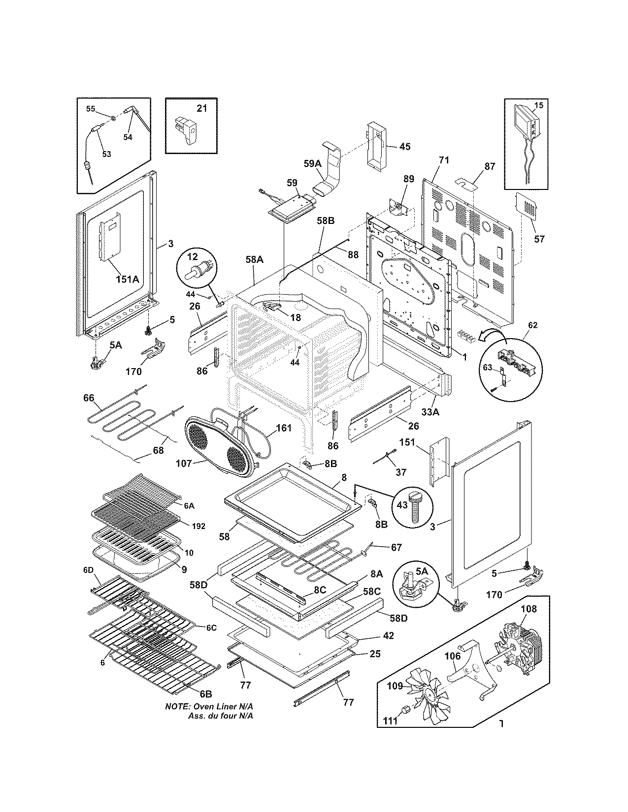 Kenmore Elite 79096633701 body diagram