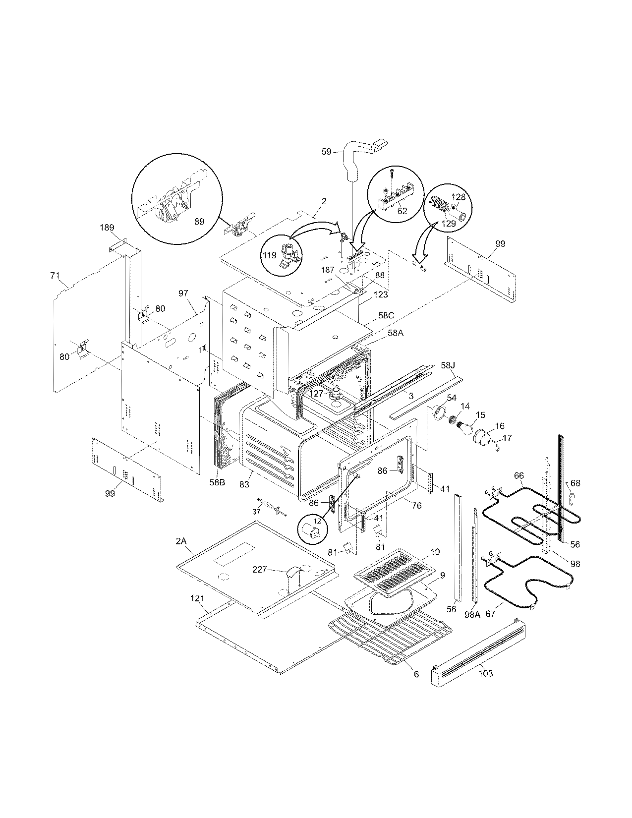 Kenmore 79040524400 body diagram