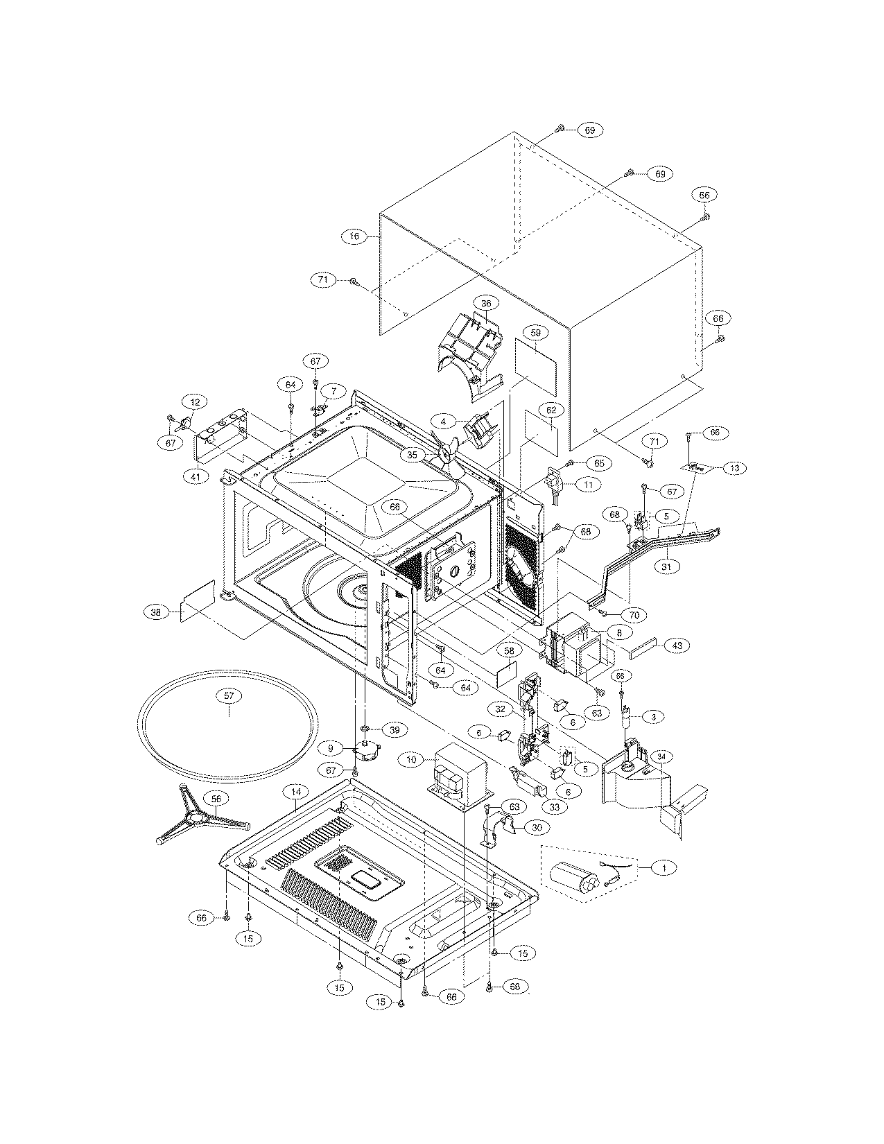 Frigidaire CPLMZ209GCA oven,cabinet diagram