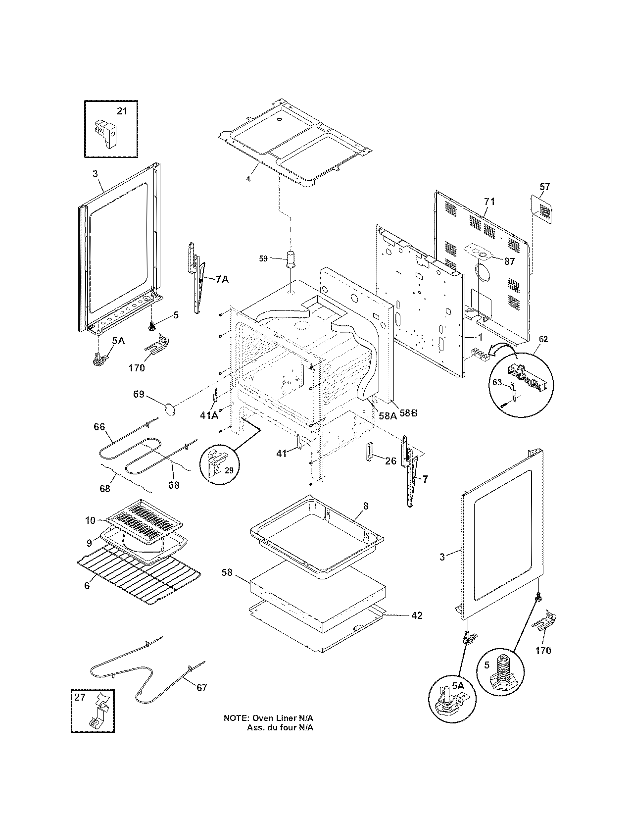 Kenmore 79090801404 body diagram