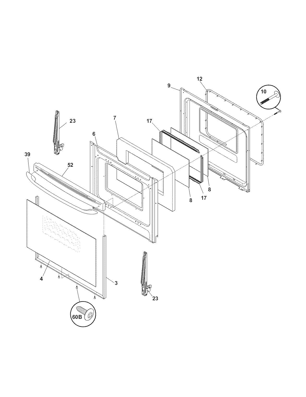 Kenmore 79096102800 door diagram
