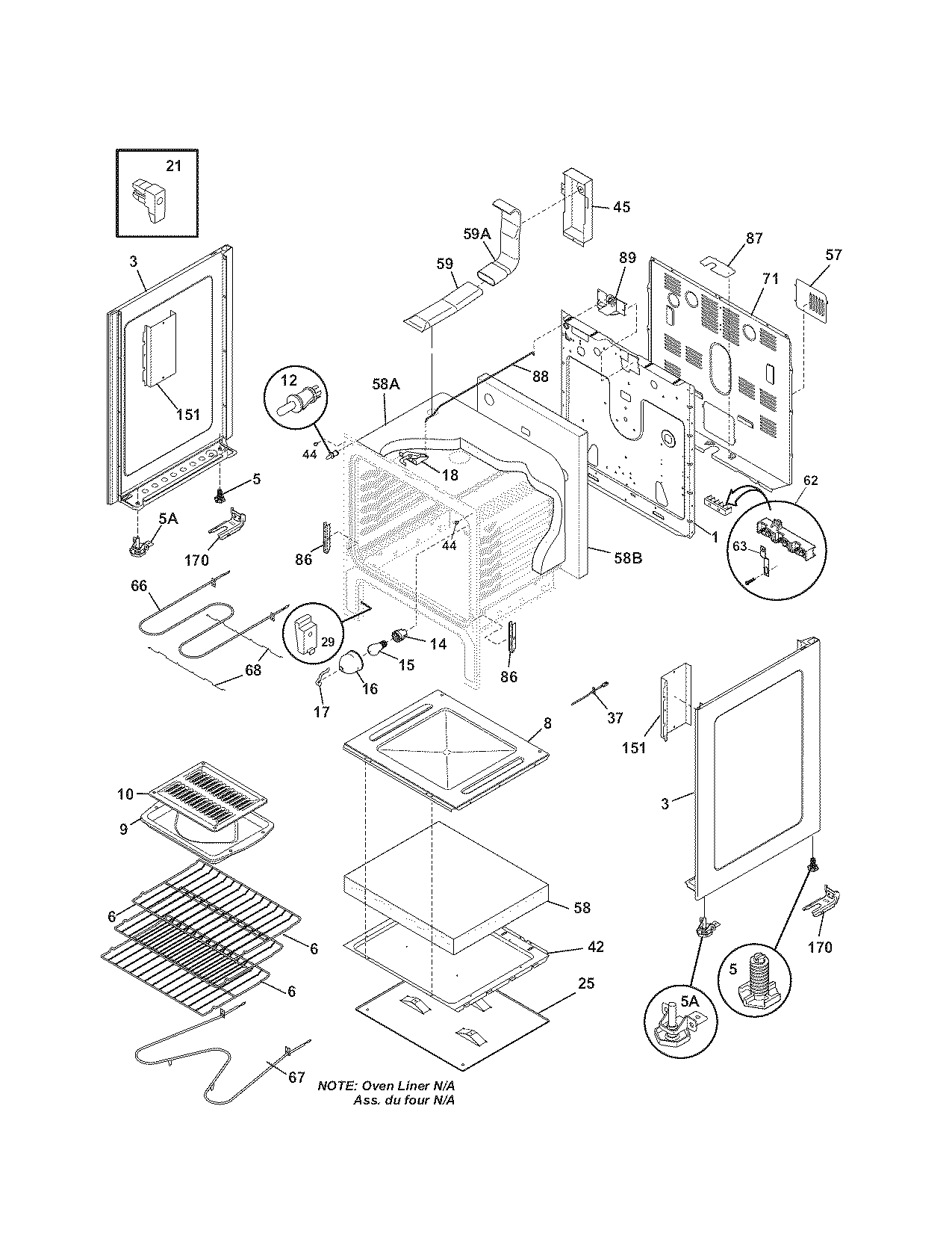 Kenmore 79096108800 body diagram