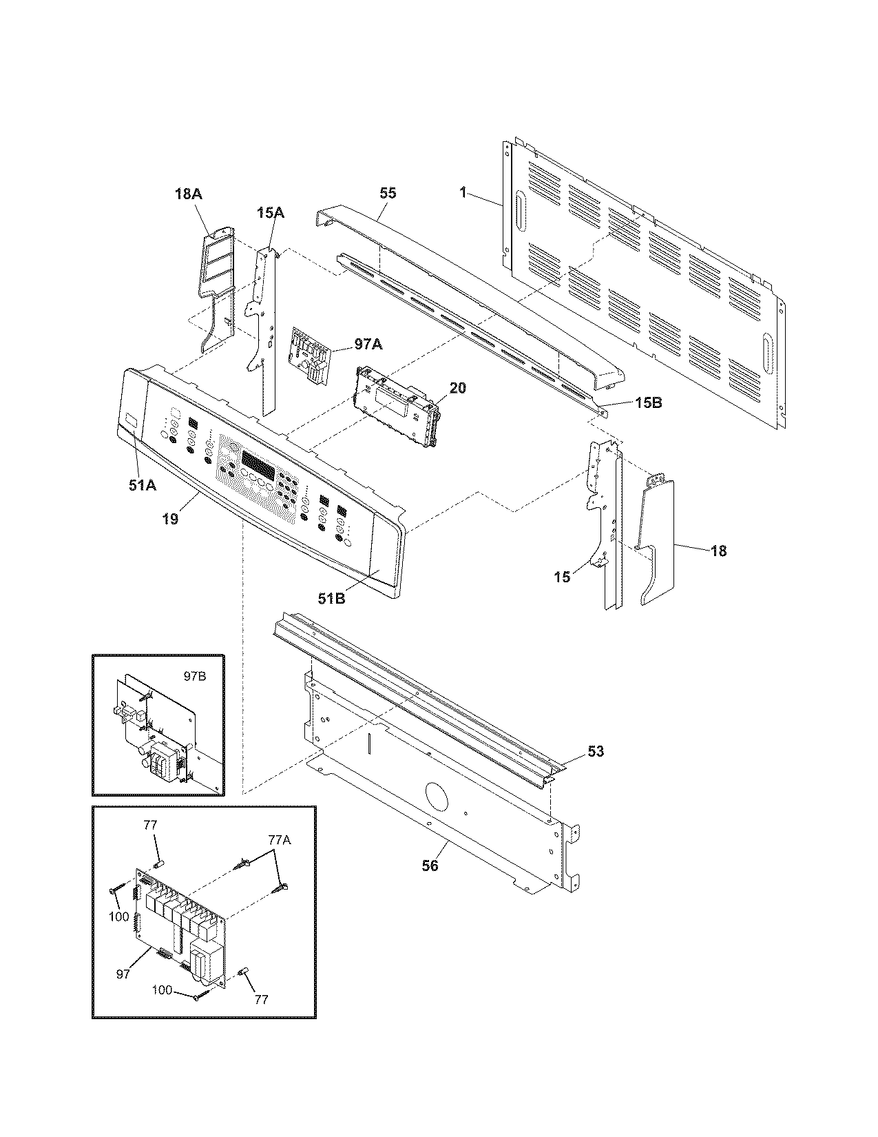Kenmore Elite 79096632702 backguard diagram