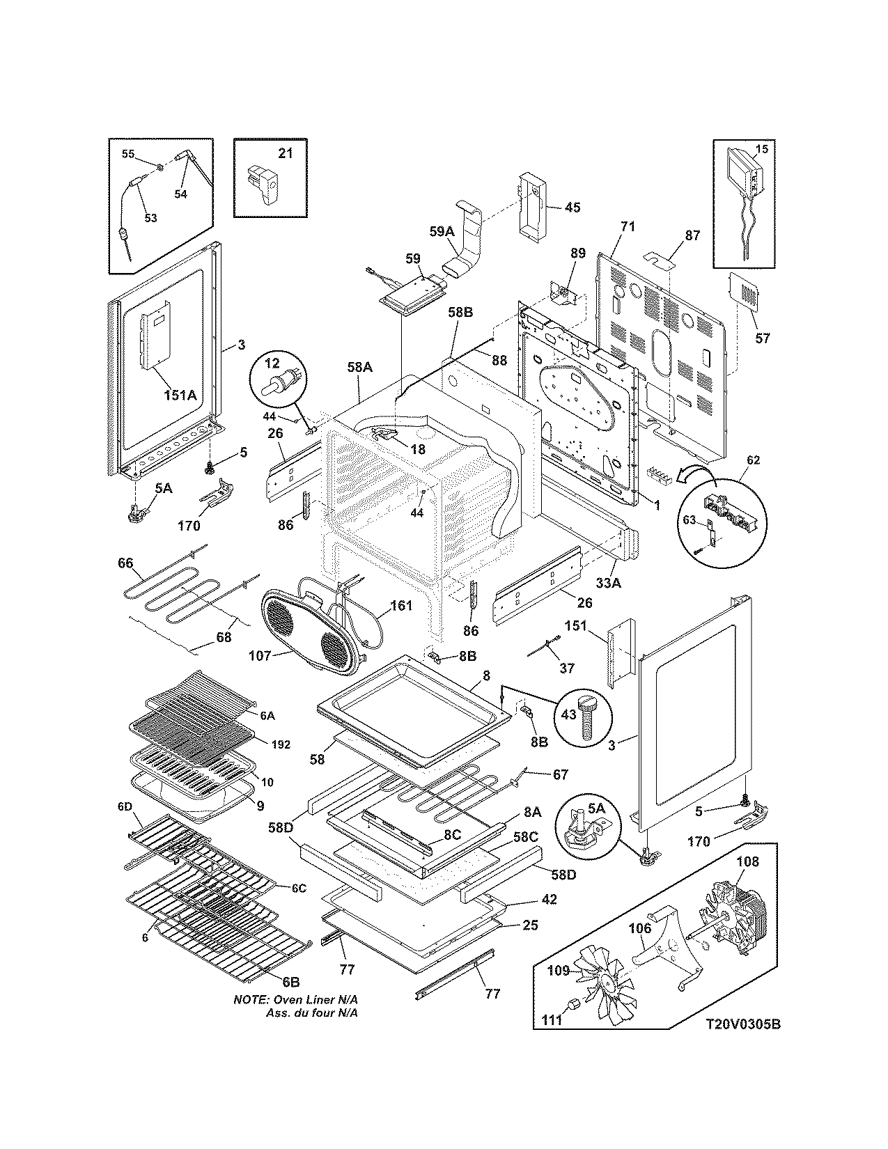 Kenmore Elite 79096632702 body diagram