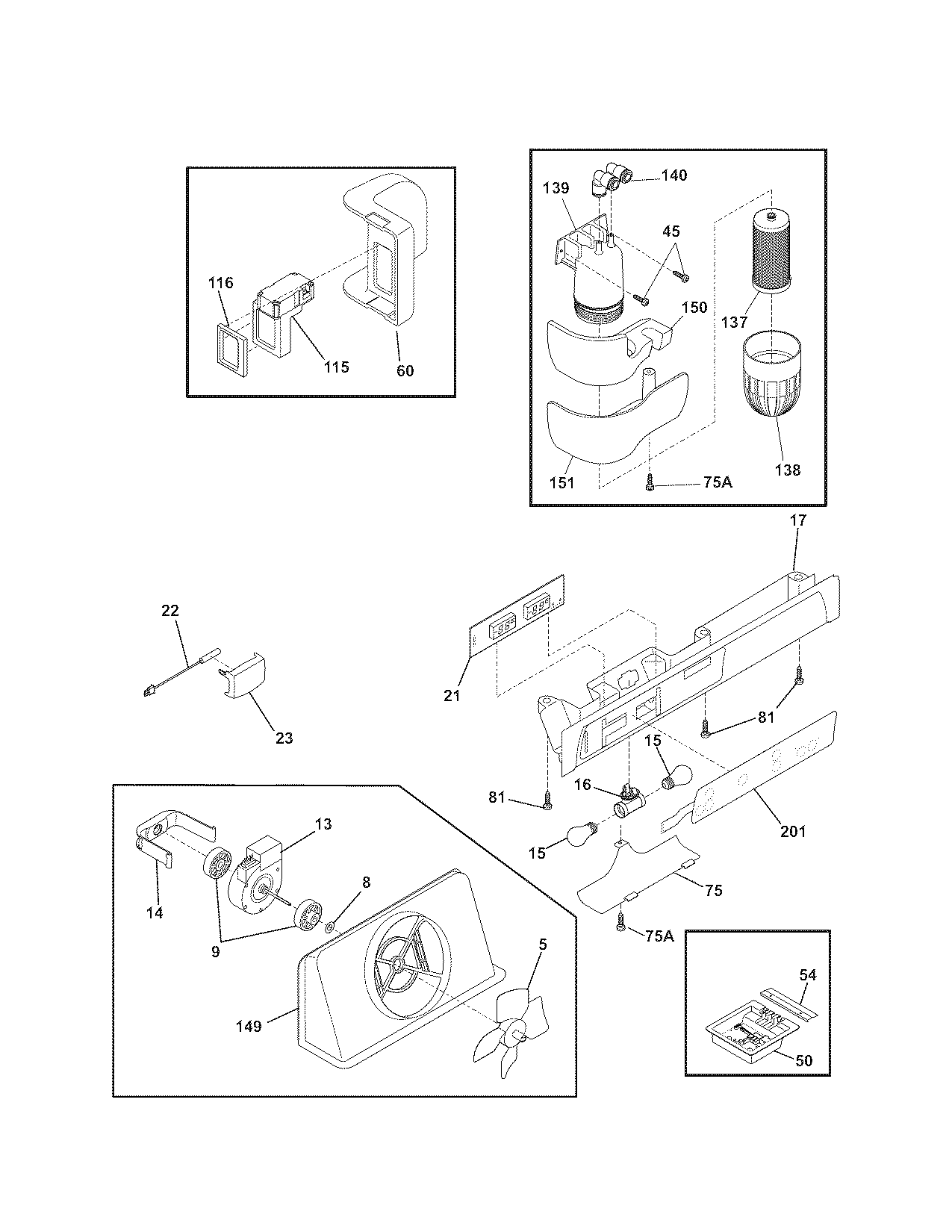 Kenmore Elite 25344509609 controls diagram