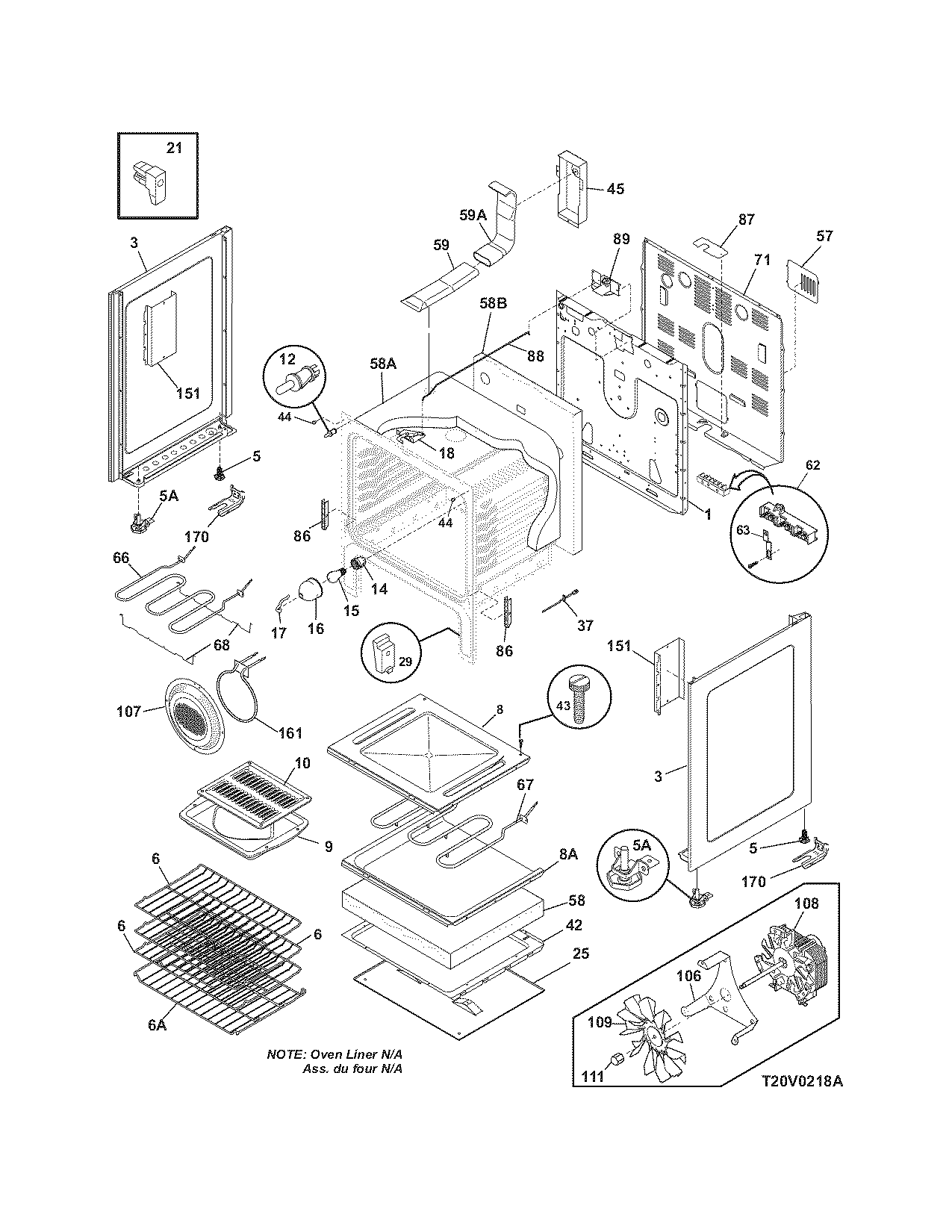Frigidaire GLEFZ389HCB body diagram