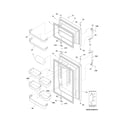 Frigidaire FRT18IL6JS1 door diagram