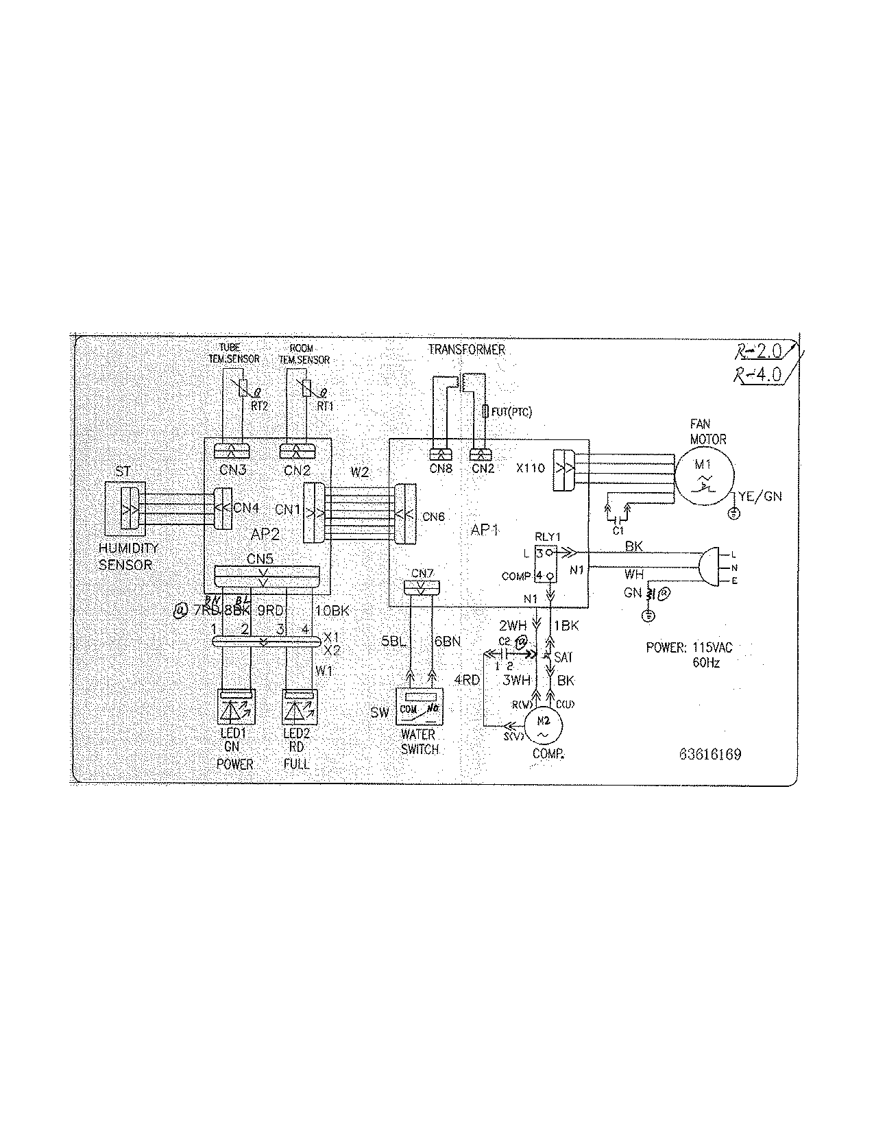 Frigidaire FDL70R1 wiring diagram diagram