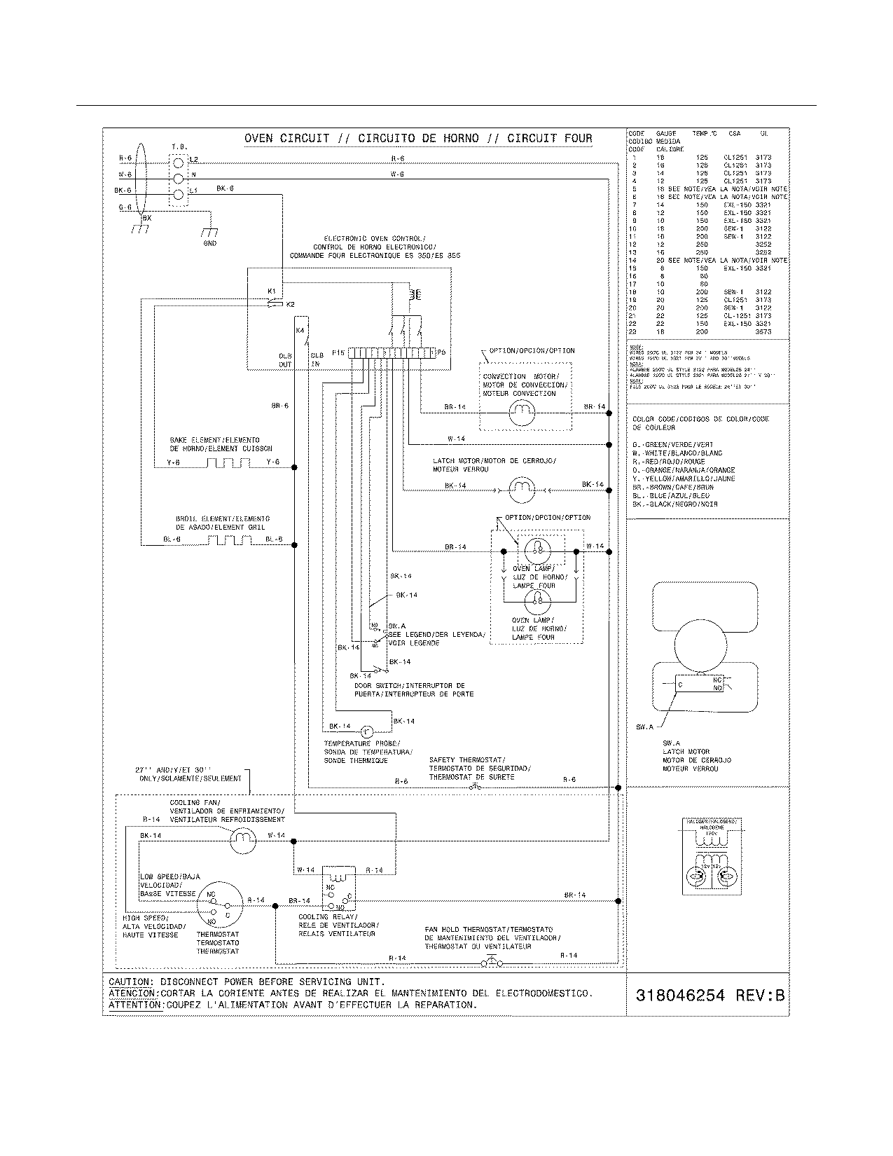 Frigidaire FEB30S5GCC wiring diagram diagram