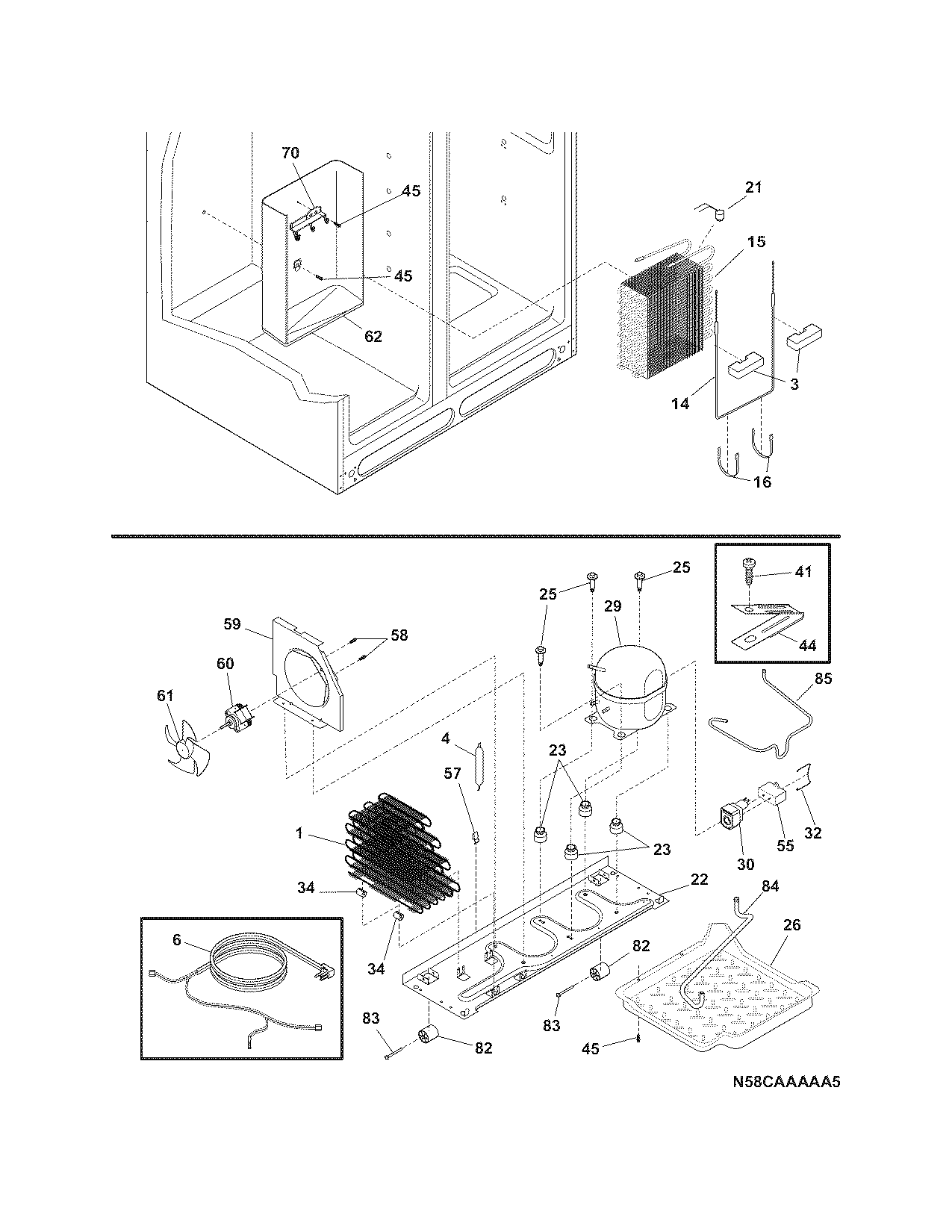 Frigidaire FRS3R5EMBD system diagram