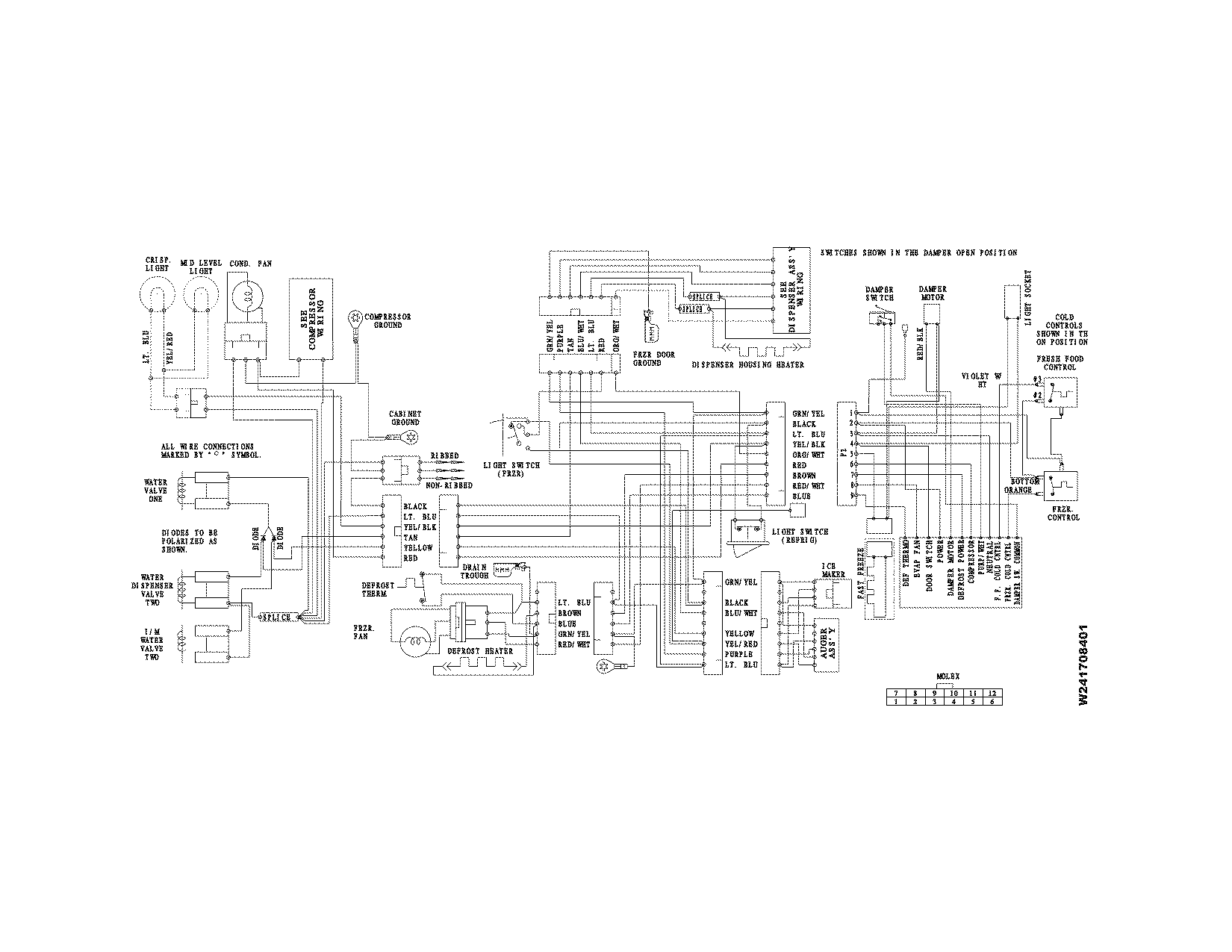 Frigidaire FRS6HR5JSB1 wiring diagram diagram