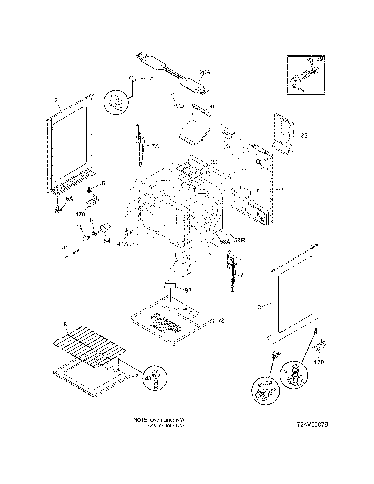 Crosley CRG3140GBBC body diagram