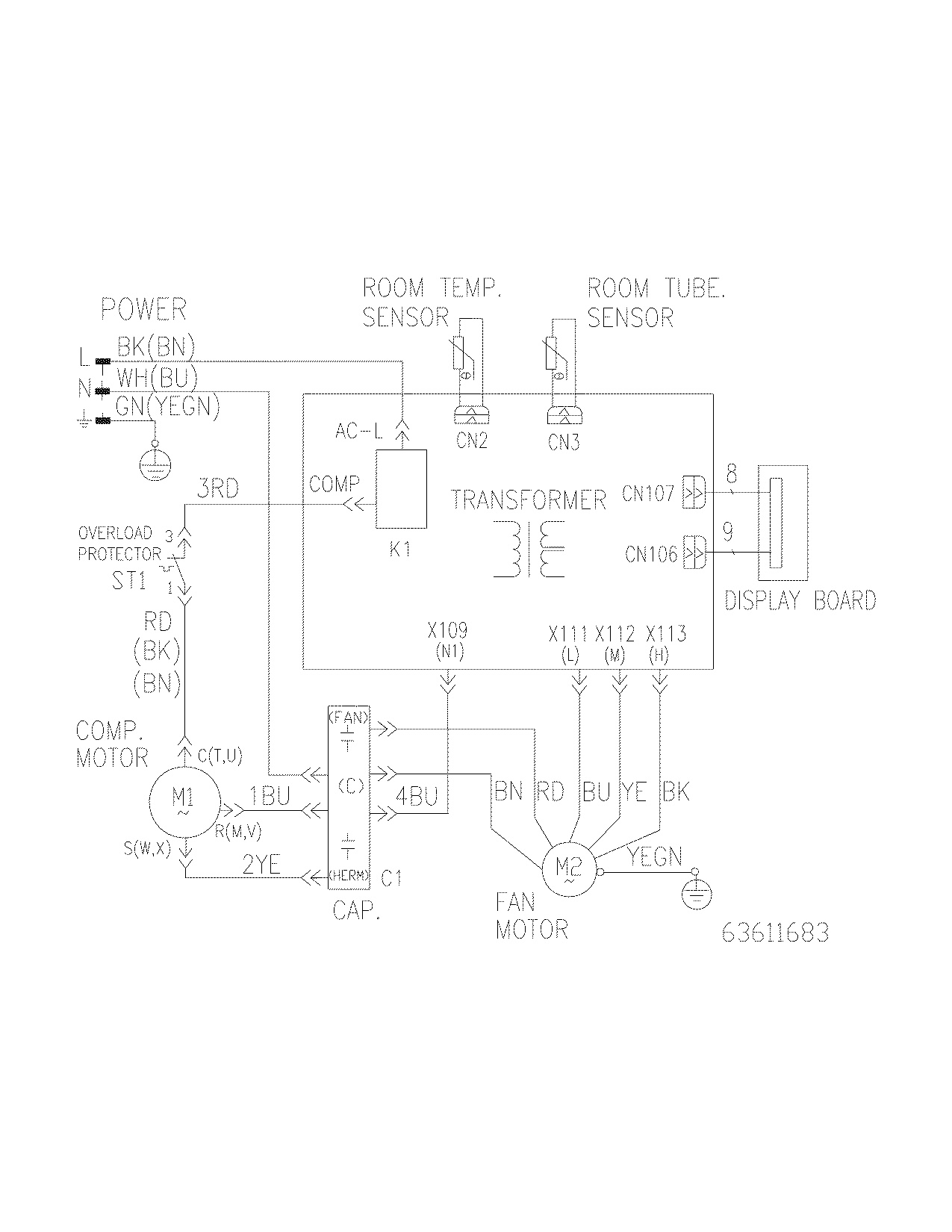 Frigidaire FAC104P1A15 wiring diagram diagram