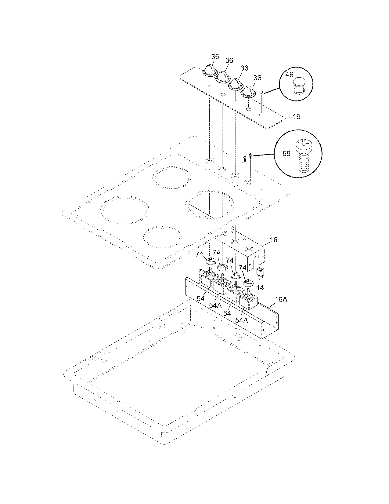 Frigidaire FEC30C4AQE controls diagram