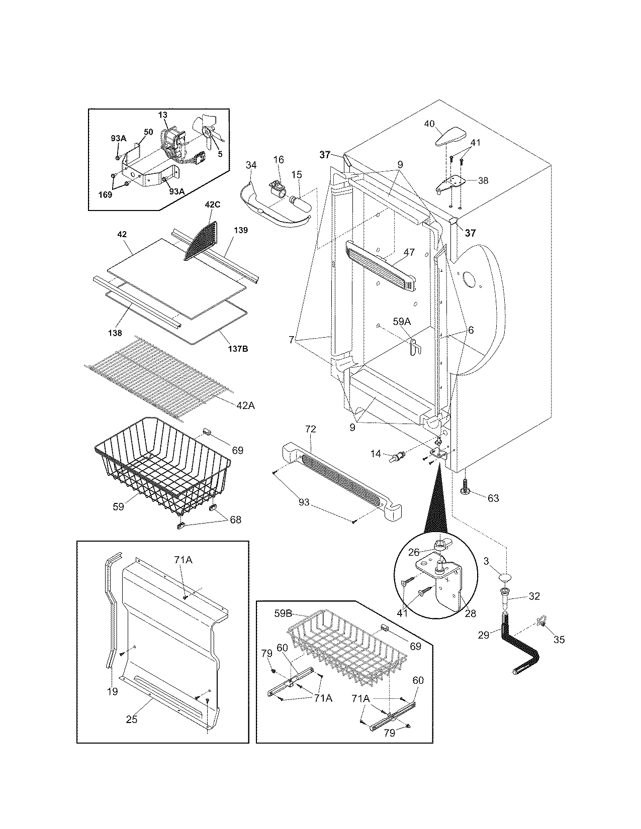 Kenmore 25328462801 cabinet diagram