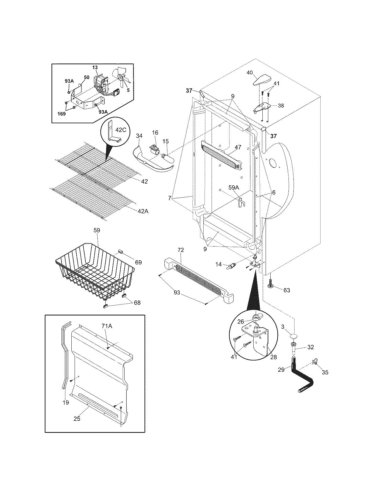 Kenmore 25328052801 cabinet diagram