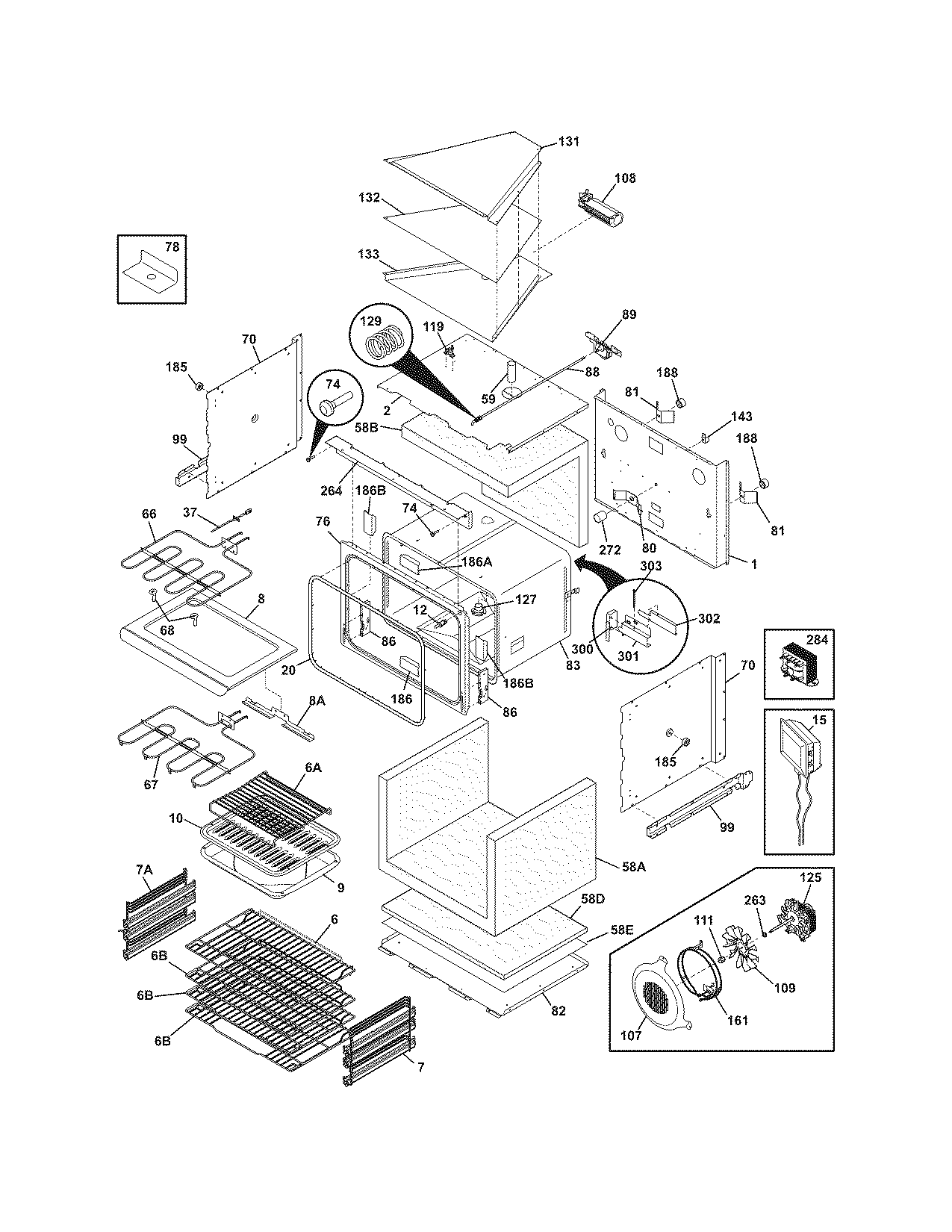 Electrolux E30EW85EPS4 upper oven diagram