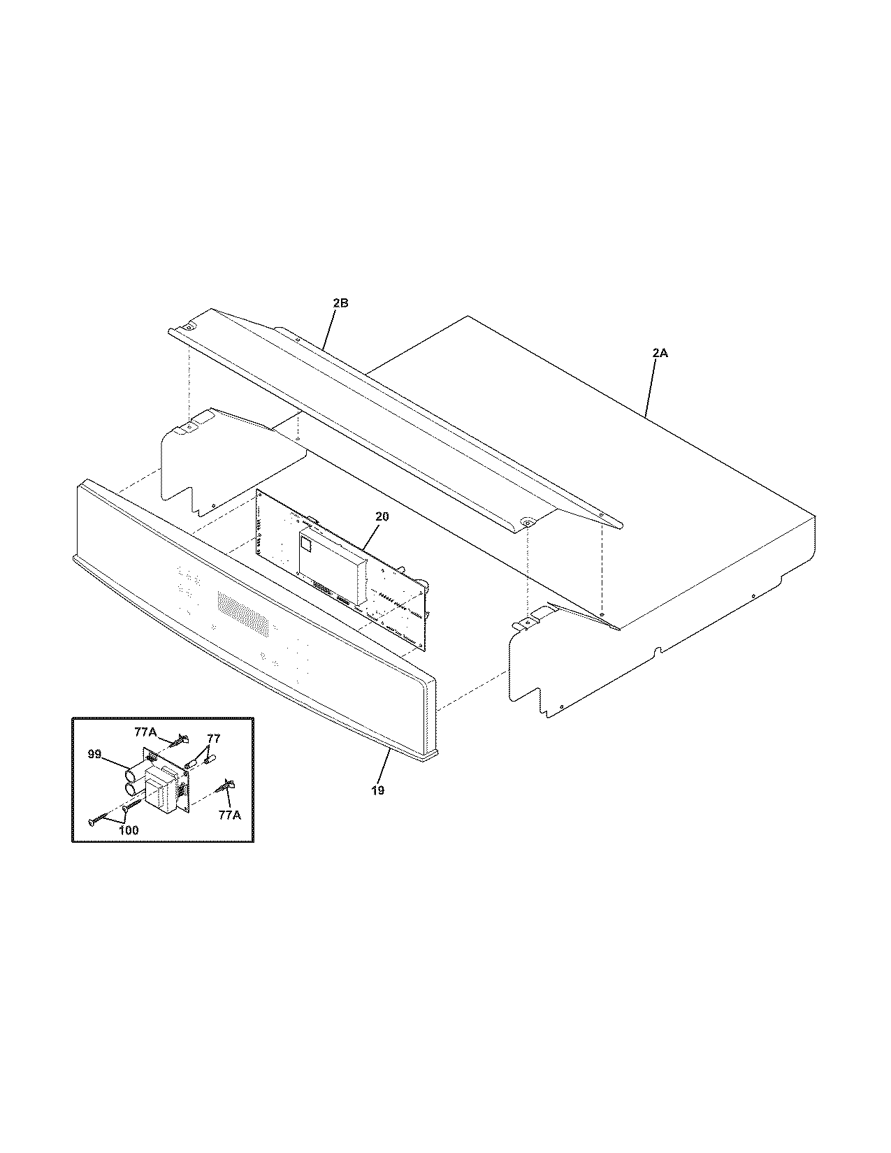 Electrolux EW27EW55GB3 control panel diagram