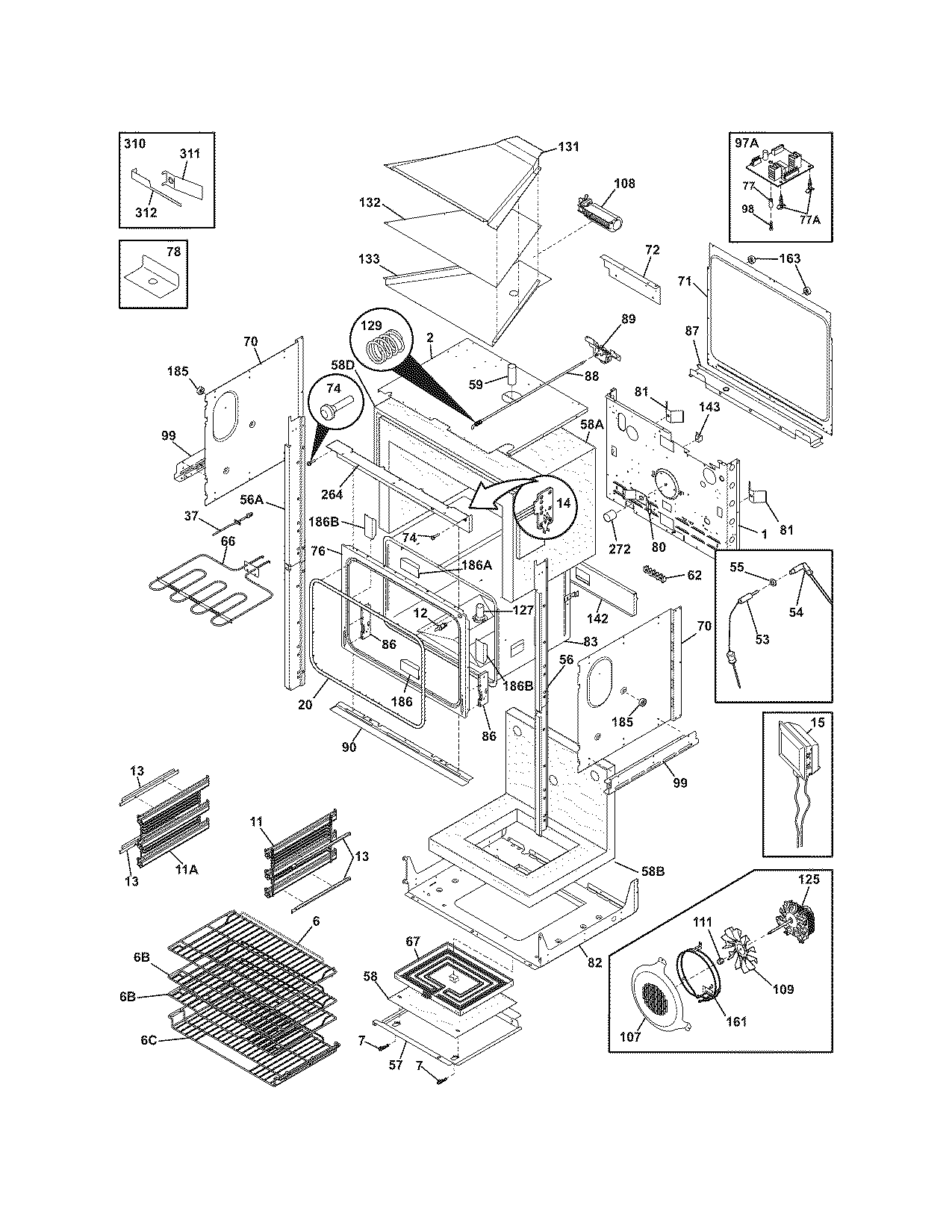 Electrolux E30EW8CGPS1 lower oven diagram