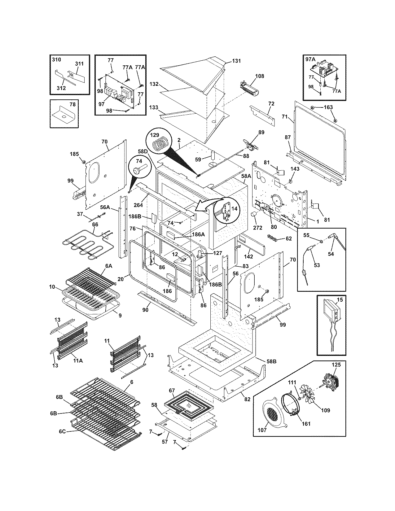 Electrolux E30EW7CGSS1 body diagram