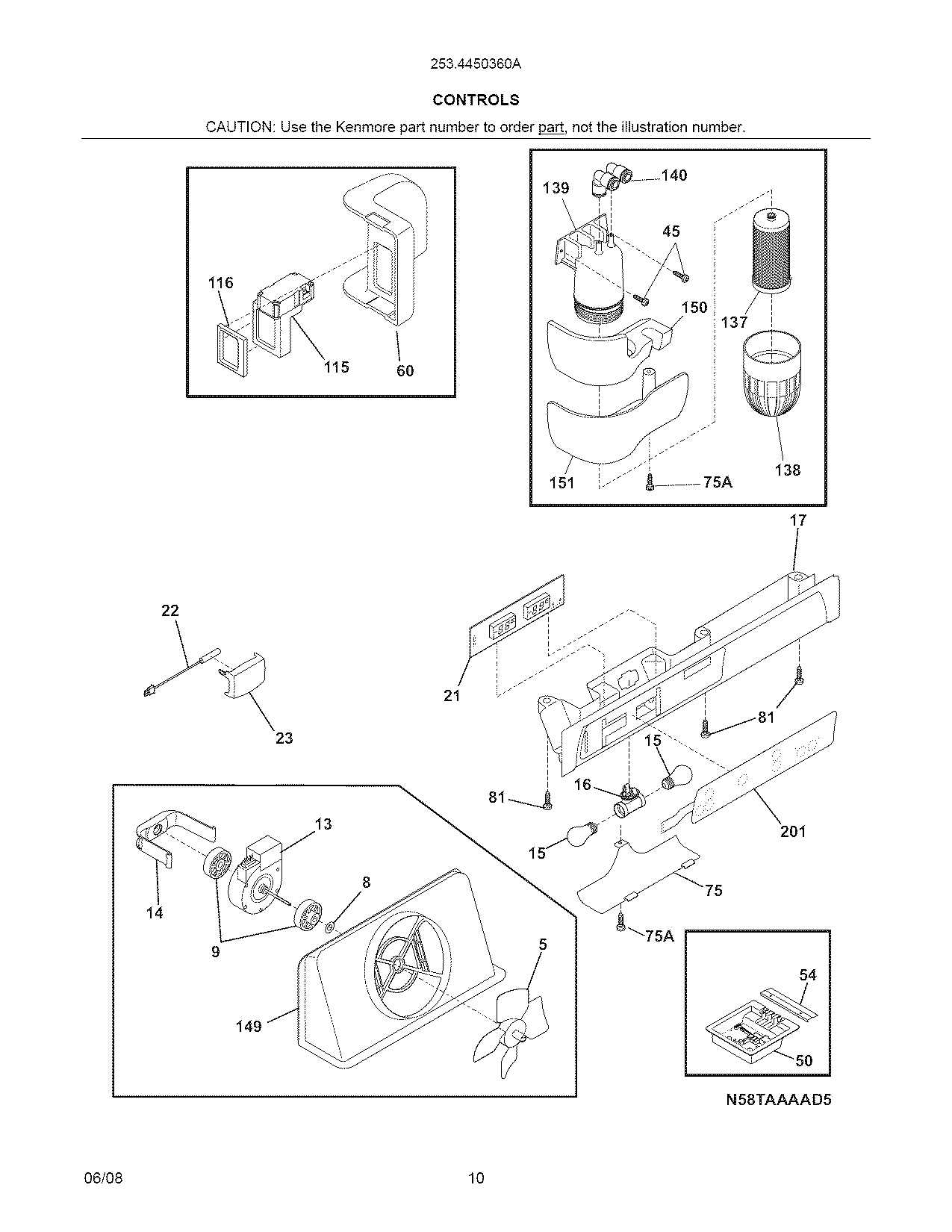 Kenmore Elite 2534450360A controls diagram