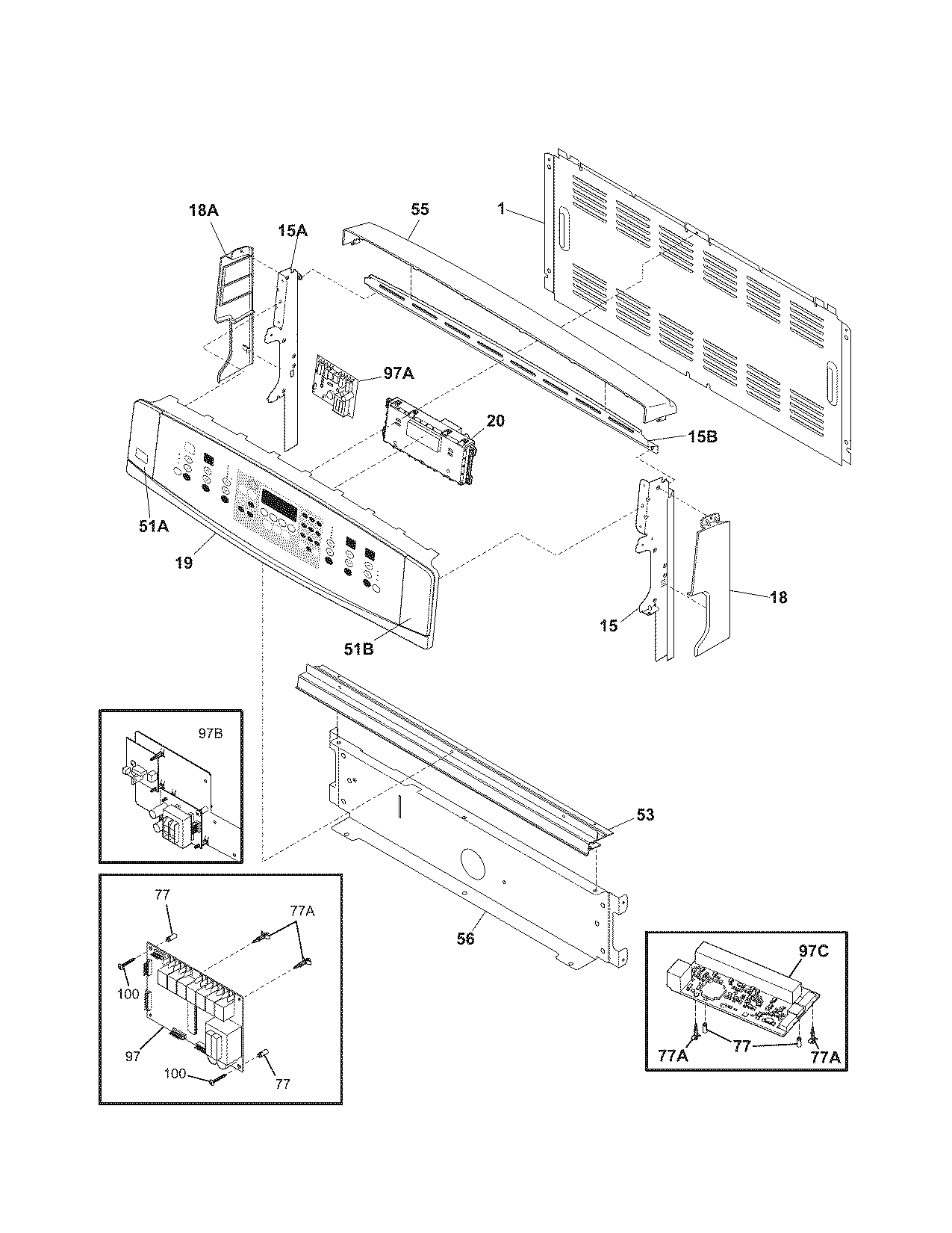 Kenmore Elite 79096642701 backguard diagram